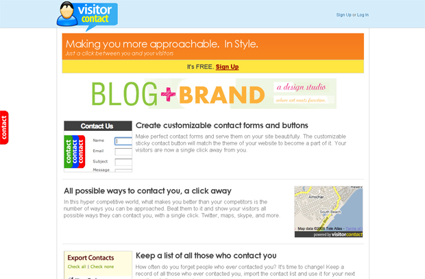 Visitorcontact.com 15 Nice Solutions for Free Contact Form Services