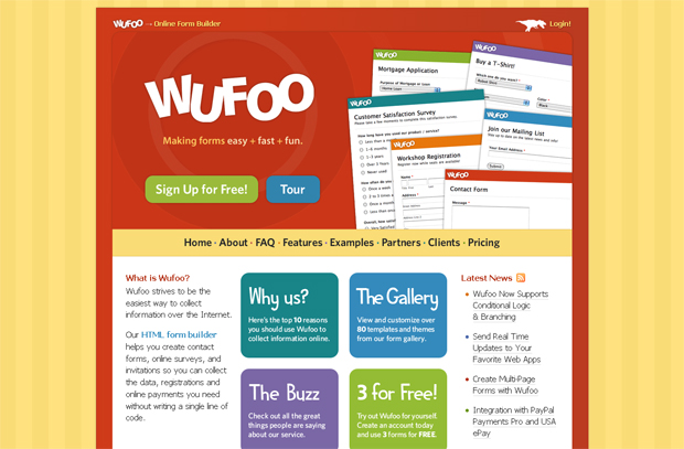 Wufoo.com 15 Nice Solutions for Free Contact Form Services